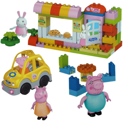 

HALO NATION Peppa Pig Happy Car Journey Blocks - 67 pcs - First Adventure(Multicolor)