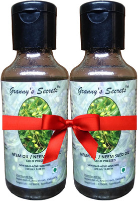 

Granny's secrets - Neem Seed Oil (Cold Pressed) - 100 ml - Pack of 2(200 ml)