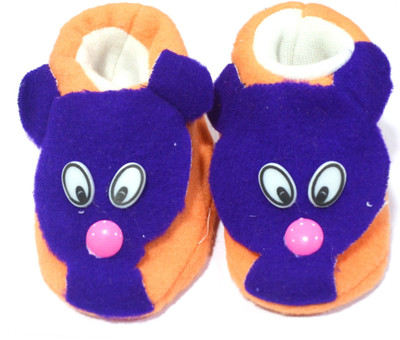 

Pin to Pen Baby Bootie Wolfy Orange Booties(Toe to Heel Length - 13 cm Multicolor)
