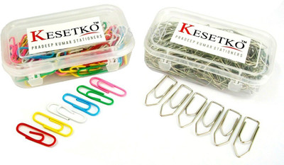 

KESETKO U Clips , Metal 30mm Gem Clips Steel, Color 200 Pcs Combo Pack(Set of 200, Multicolor)