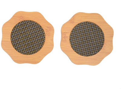 Skywalk Round Wood Coaster Set(Pack of 2)
