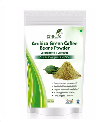 

Zenulife Organic Green Coffee beans Powder for Weight Loss Management 400 GM (400 gm) Instant Coffee 400 g