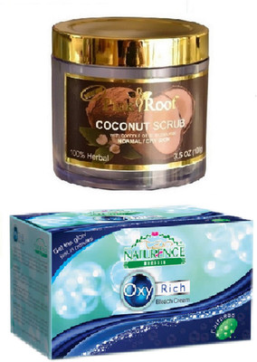 

Pink Root COCONUT SCRUB 100G WITH NATURENCE OXY RICH BLEACH 230G(Set of 2)