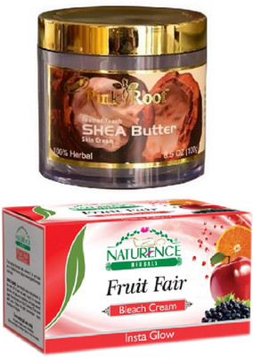 

Pink Root SHEA BUTTER CREAM 100G WITH NATURENCE FRUIT BLEACH 200G(Set of 2)
