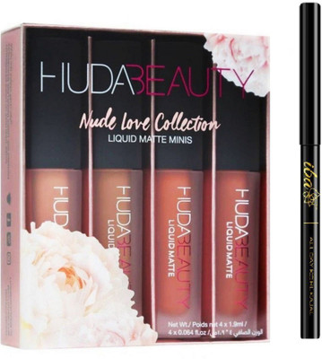 

iba halal care INTENSE BLACK LONG STAY 24 HR KAJAL WITH NUDE MINIS 4 LIPSTICK PACK(Set of 2)