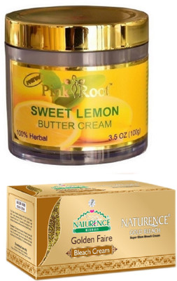 

Pink Root SWEET LEMON CREAM 100G WITH NATURENCE GOLD BLEACH 200G(Set of 2)