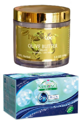 

Pink Root OLIVE BUTTER CREAM 100G WITH NATURENCE OXY RICH BLEACH 230G(Set of 2)
