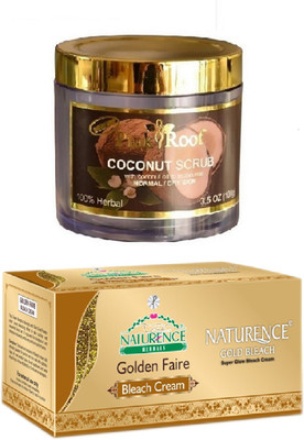 

Pink Root COCONUT SCRUB 100G WITH NATURENCE GOLD BLEACH 200G(Set of 2)