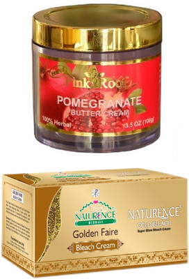 

Pink Root POMEGRANATE BUTTER CREAM 100G WITH NATURENCE GOLD BLEACH 200G(Set of 2)