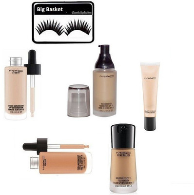 

big basket Eyelashes, Studio Water wight foundation,(2),Match Master foundation, Studio sculpt foundation&Mineralize Moisture(Set of 6)