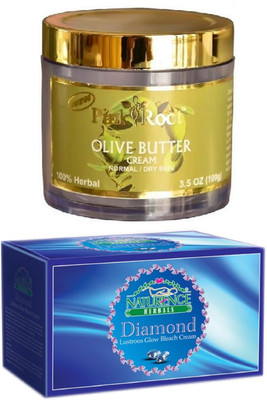 

Pink Root OLIVE BUTTER CREAM 100G WITH NATURENCE DIAMOND BLEACH 200G(Set of 2)