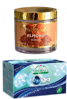 

Pink Root ALMOND SCRUB 100G WITH NATURENCE OXY RICH BLEACH 230G(Set of 2)