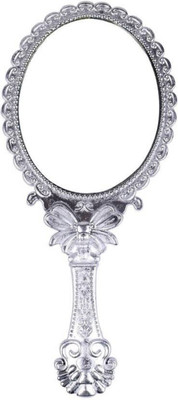 

BOXO Hand Mirror, Small Compact Mirror For Women And Girls, Silver
