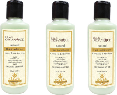 

Khadi Organique Khadiorganique Green Tea & Aloevera Hair Conditioner pack of 3(630 ml)