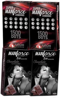 

Manforce Condom Chocolate And Litchi Condom(Set of 4, 40S)