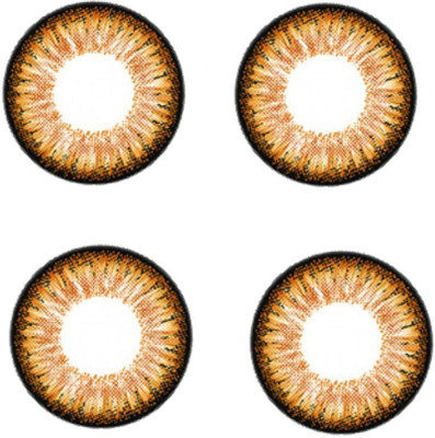 

TruOm Set of 2 Pair Contact Lens Monthly Contact Lens(0, Honey, Pack of 4)