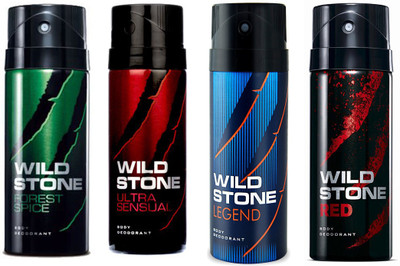 

Wild Stone Legend, Red, Forest Spice & Ultra Sensual Deodorant Spray - For Men(150 ml, Pack of 4)
