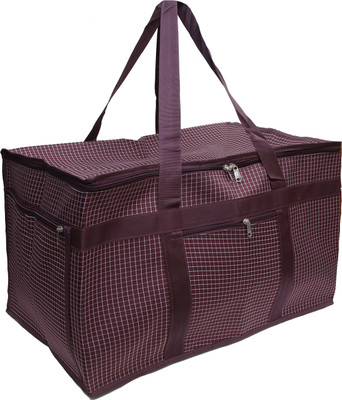 

DIVYANA 80 Liters Foldable Water Resistant Extra Large Travel Duffle Bag/ Luggage Bag/ Storage Bag/ Home Organizer Bag Travel Duffel Bag(Maroon)