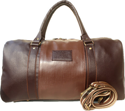 

JaisBoy Travel Bag Pu Leather Duffle Travel Bags For Men and Women / Bag Size 45*23*23cm - Brown Color Travel Duffel Bag(Brown)