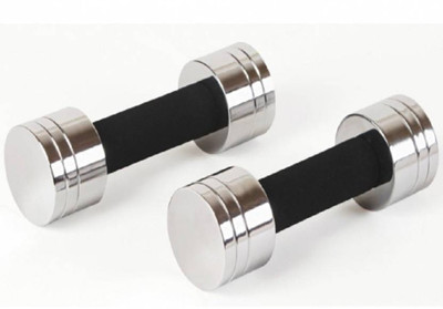 

StepInnStore Best Quality Stell Chrome Dumbbell 6*kg (3*kg Each) Fixed Weight Dumbbell(6 kg)