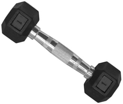 StepInnStore Hexagonal Rubber 1*Kg Fixed Weight Dumbbell(1 kg)