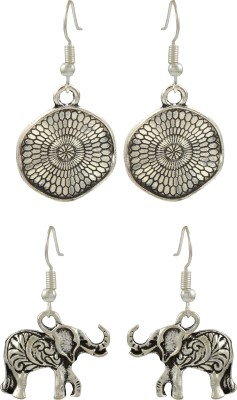 HIGH TRENDZ Oxidised German Silver Stylish Earrings Combo German Silver Earring Set