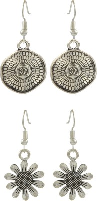 HIGH TRENDZ Oxidised German Silver Stylish Earrings Combo German Silver Earring Set