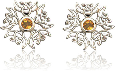 

Tejaswani TJS - 004 Citrine Sterling Silver Stud Earring