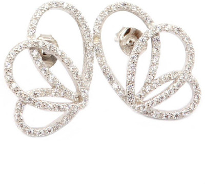

MANJARI JEWELS SCBT04 Cubic Zirconia Sterling Silver Stud Earring