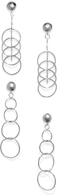 

Zaveri Pearls Combo of 2 Zinc Dangle Earring