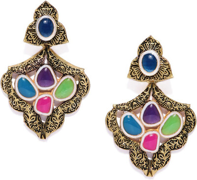 

Zaveri Pearls Antique & Enamelled Zinc Dangle Earring