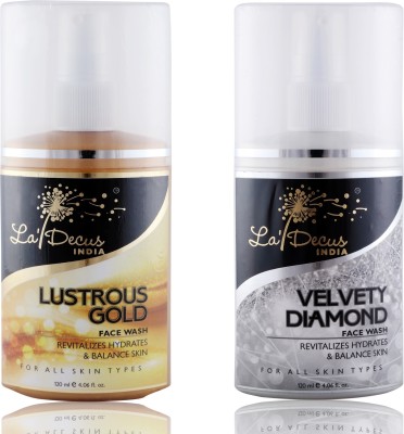 

La'Decus Combo pack of Lustrous Gold Face Wash & Velvety Diamond Face Wash(Pack of 2) Face Wash(240 ml)