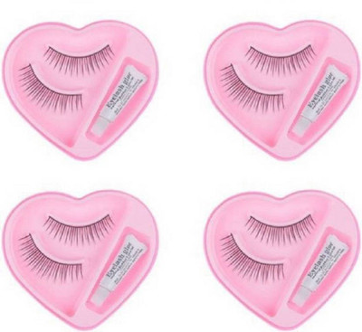 Glamzone False Eye lashes (Pack of 4)(Pack of 4)