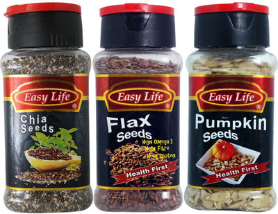 

Easy Life Combo of Chia Seeds 95g, Flax Seeds 90g & Pumpkin Seeds 75g Combo(0)