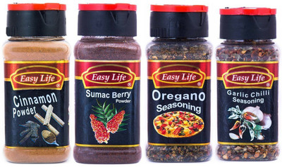 

Easy Life Oregano Seasoning 60Gm + Cinnamon Powder 65Gm + Garlic & Chilli Seasoning 45Gm + Sumac Berry Powder Combo(170)