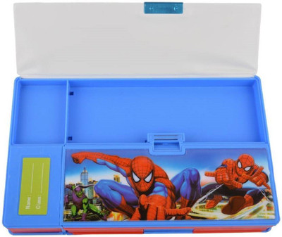

Fedexo Jumbo Spiderman Art Plastic Pencil Box (Set of 1, Multi-Color) Geometry Box(Multicolor)