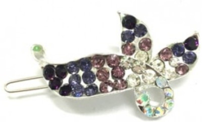 

Turqueesa Cute Leaf Silver Metal Hair Pin Clip - Purple Hair Clip(Multicolor)