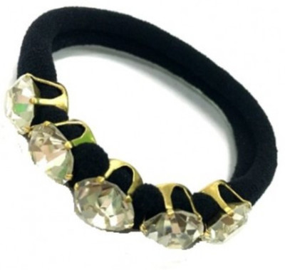 

Turqueesa 5 Stone Elastic Black Rubber Band Rubber Band(Black)