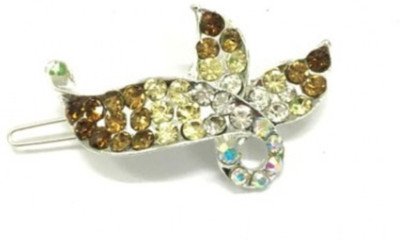 

Turqueesa Cute Leaf Silver Metal Hair Pin Clip - Brown Hair Clip(Brown, Silver)