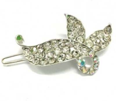 Turqueesa Cute Leaf Silver Metal Hair Pin Clip - Silver Hair Clip(Silver)