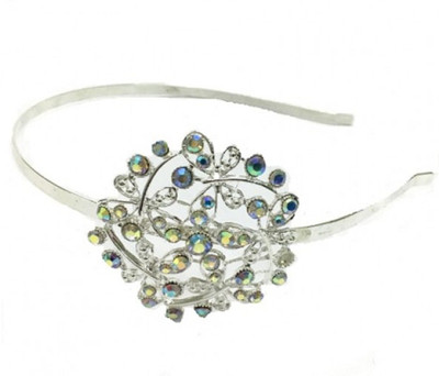 

Turqueesa Silver Metal Flower Beautiful Hair Band Hair Band(Silver)