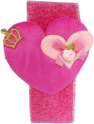 

CraftEra Pink Heart Kids Wide Soft Hair Bands Headwear for Girls Children Headbands Hair Accessories Head Band(Pink)