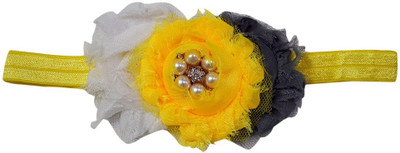 

Pinkblueindia Baby Three Flowers with Diamond Embellishment Head Band(Yellow)