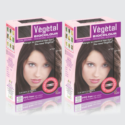 

Vegetal Dark Brown ( 150 gm × 2 ) Hair Color(Dark Brown ( 150 gm × 2 ))