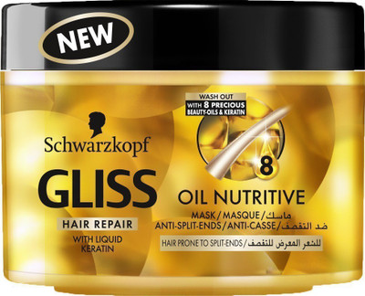 

Schwarzkopf Gliss Hair repair with Liquid Keratin Oil Nutritive Mask 200 ml(200 ml)