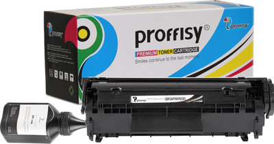 

proffisy Easy Refill 12A For Q2612A Toner Cartridge Compatible HP LaserJet 1010 , 1012 , 1015 , 1018, 1020, 1020 Plus, 1022, 3015, 3020, 3030, 3050, 3050Z, 3052, 3055, M1005 Mfp, M1319F Mfp Single Color Ink Toner(Black)