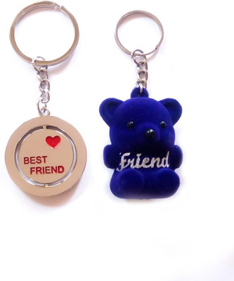 

ShopTop Metal Best Friend Spinner and Cute Teddy Key Chain