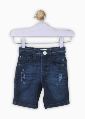 

Gini & Jony Short For Girls Casual Solid Cotton(Blue, Pack of 1, Dx wash(5000)