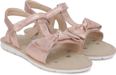 

Clarks Girls Velcro Strappy Sandals(Pink, Rose gold