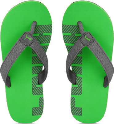 

Puma Boys & Girls Slip On Slipper Flip Flop(Grey, Quiet shade-green gecko